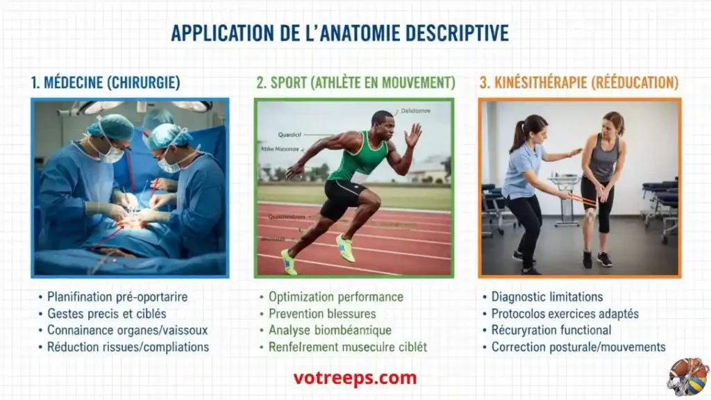 Application de l'anatomie descriptive