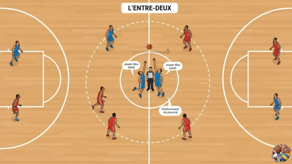 L'entre-deux au centre du terrain