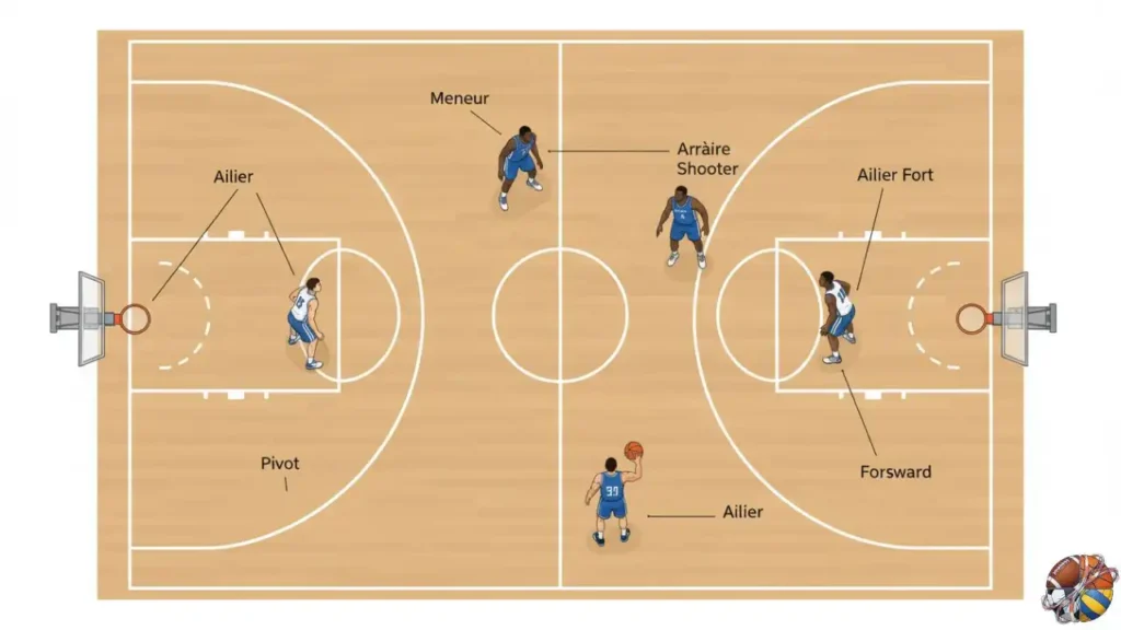 Les cinq postes fondamentaux au basket-ball