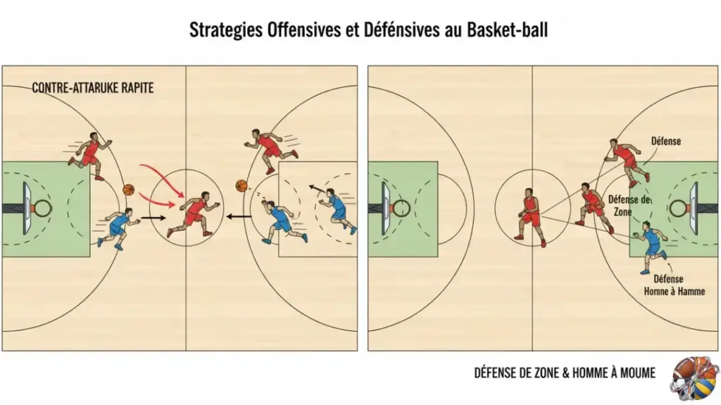 STRATEGIES OFFENSIVES ET DEFENSIVES AU BASKET-BALL
