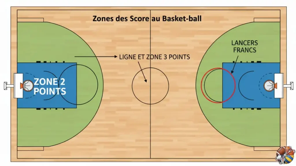 Zones de score au basket-ball