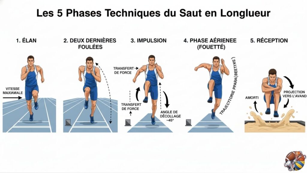 Les 5 Phases Techniques du Saut en Longueur
