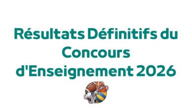 Résultats Définitifs du Concours d'Enseignement 2026