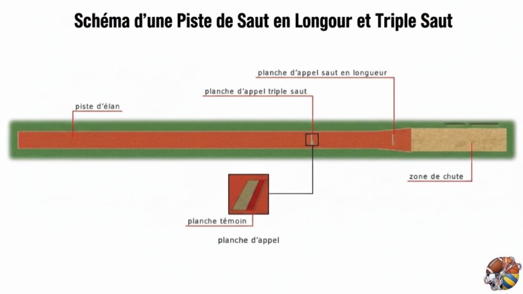 Schéma d'une Piste de Saut en Longueur et Triple Saut