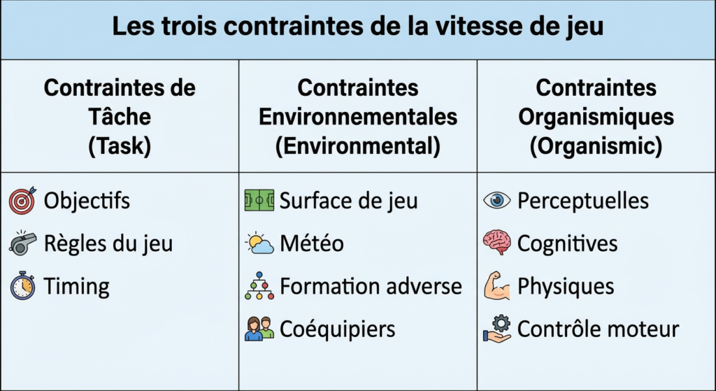 Les trois contraintes de la vitesse de jeu