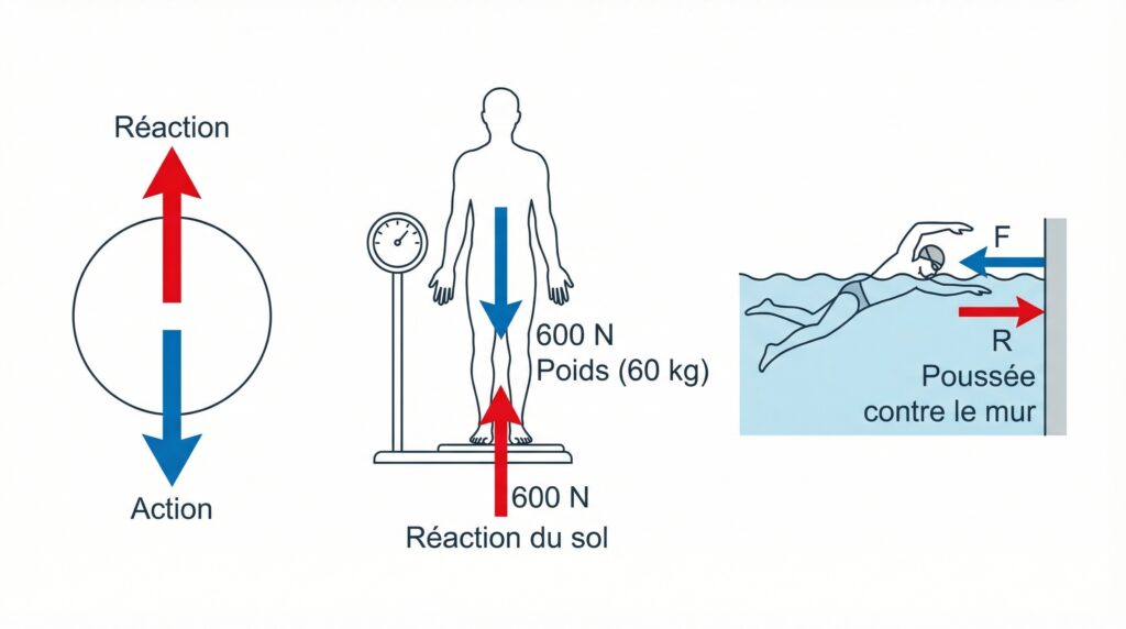 3ème loi de Newton action-réaction