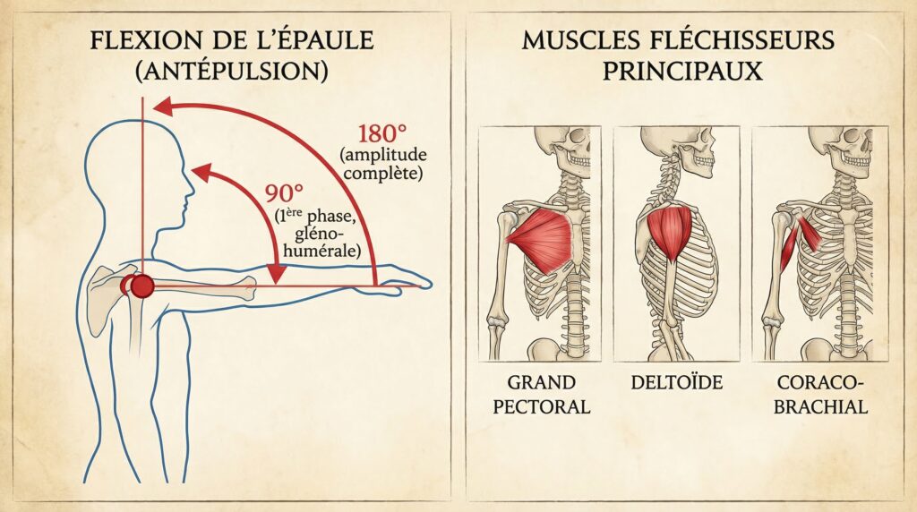Flexion de l'épaule et muscles fléchisseurs