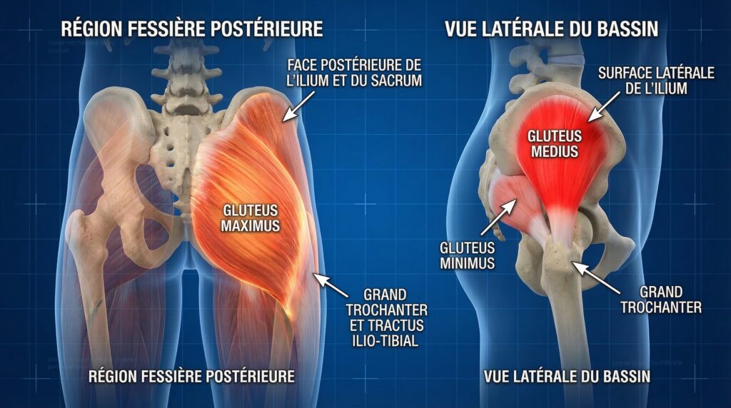 Grand fessier et muscles abducteurs