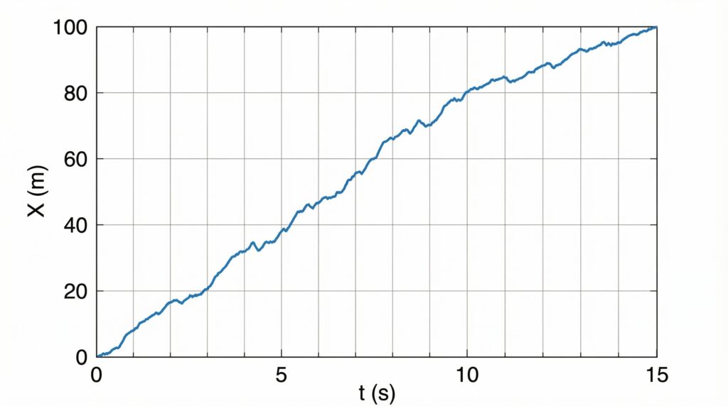 Graphique position-temps - exercice 1