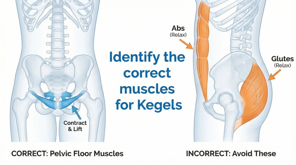 Identifier les bons muscles pour Kegel