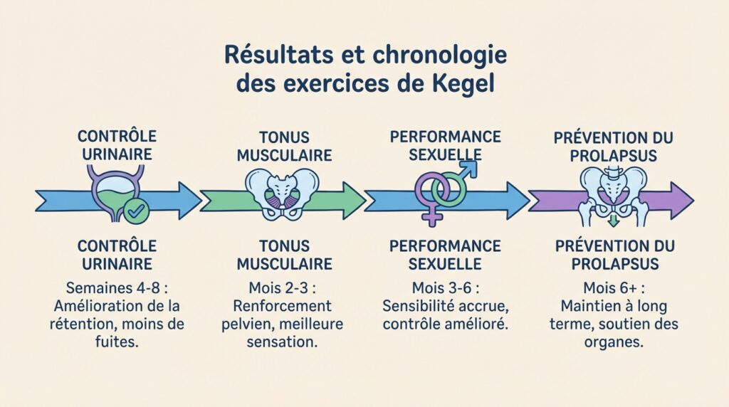 Résultats et délais pour les exercices Kegel
