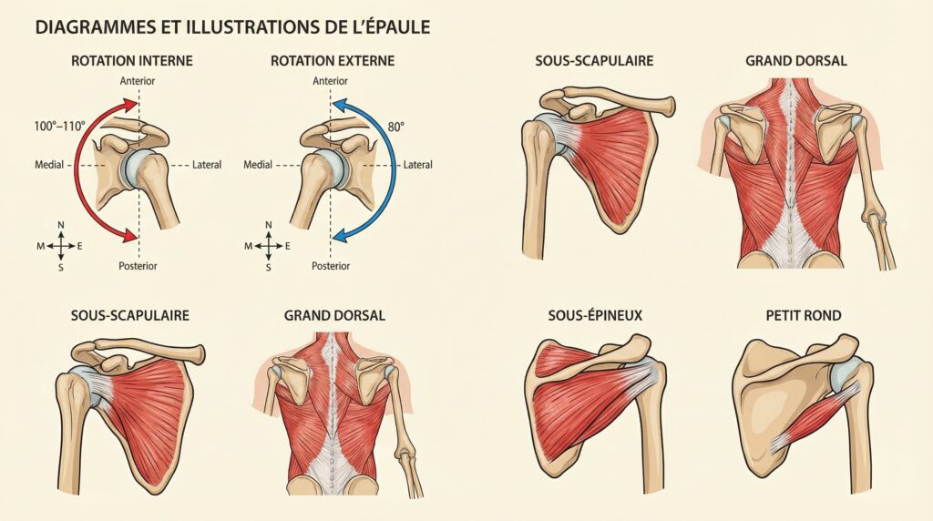 Rotations interne et externe de l'épaule