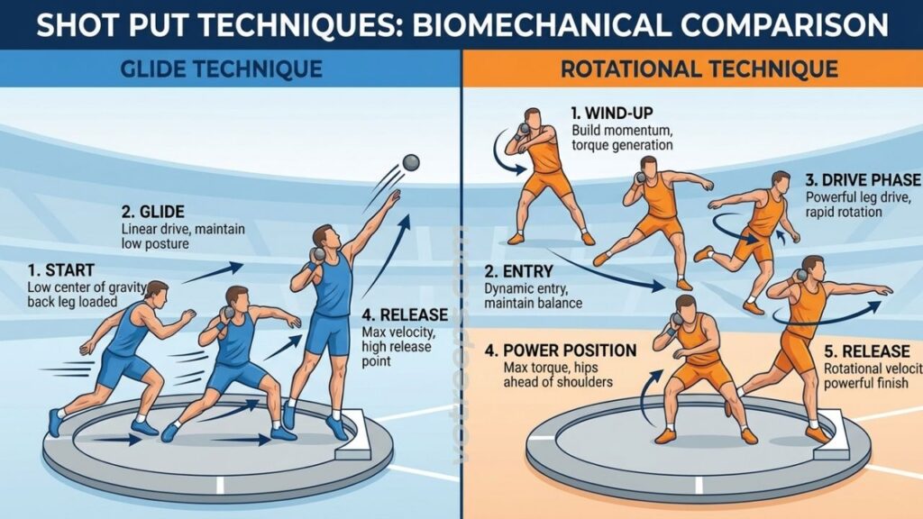 Techniques fondamentales du lancer du poids