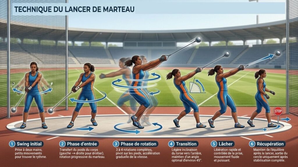 Technique du lancer du marteau