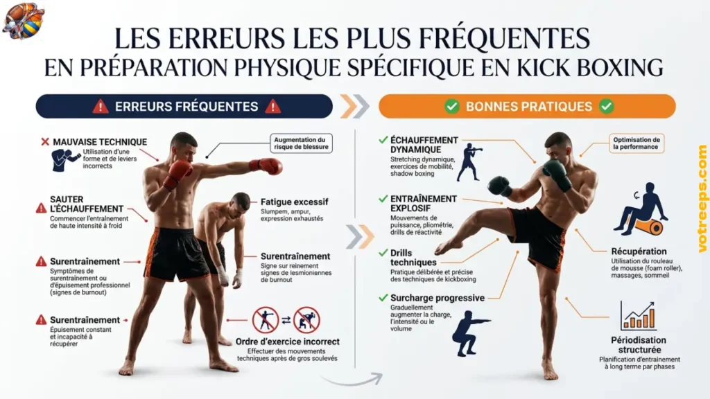 Les erreurs les plus fréquentes en Préparation Physique Spécifique en Kick Boxing
