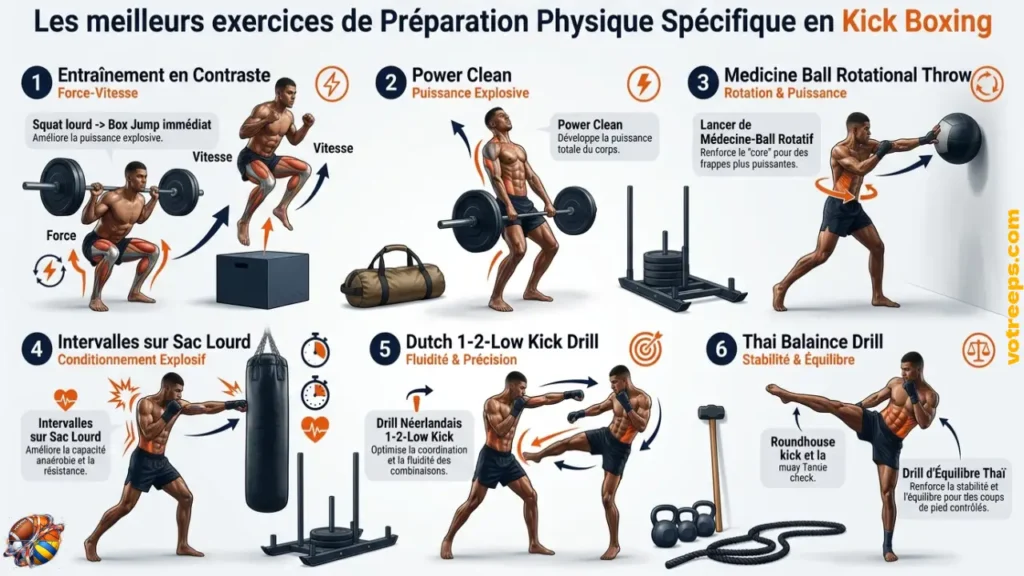 Les meilleurs exercices de Préparation Physique Spécifique en Kick Boxing