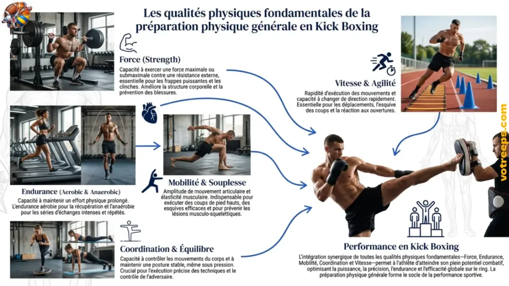 Les qualités physiques fondamentales de la préparation physique générale en Kick Boxing