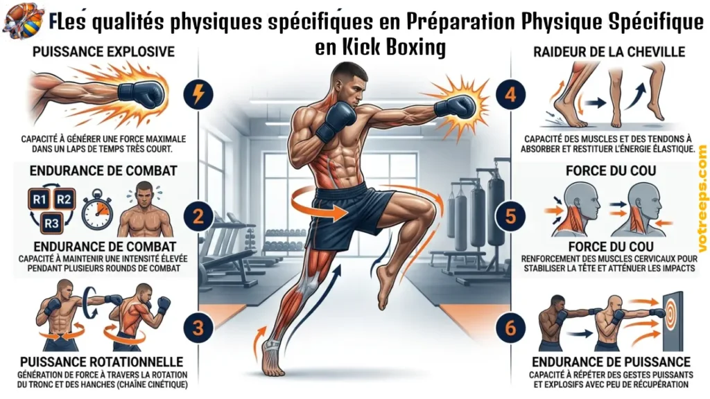 Les qualités physiques spécifiques en Préparation Physique Spécifique en Kick Boxing