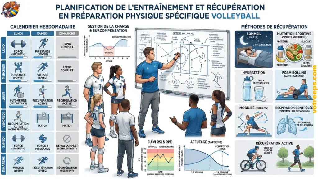 Planification de l'entraînement et récupération en Préparation Physique Spécifique Volleyball