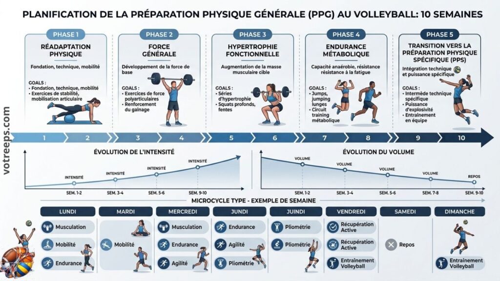 planification de la Préparation Physique Générale Volleyball